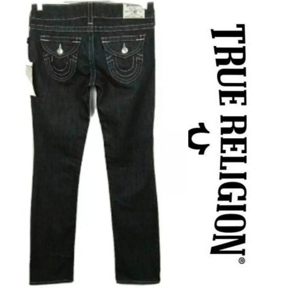 NWT TRUE RELIGION Womens Straight Jeans Size 28